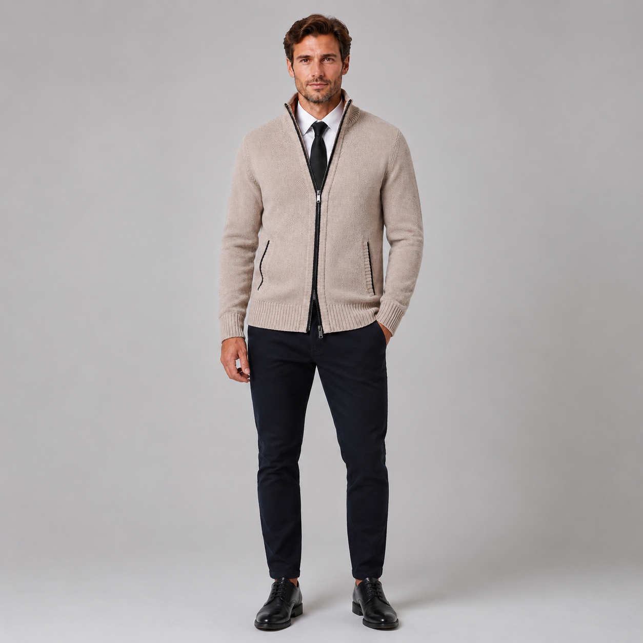 Men's Full Zip Knit Cardigan