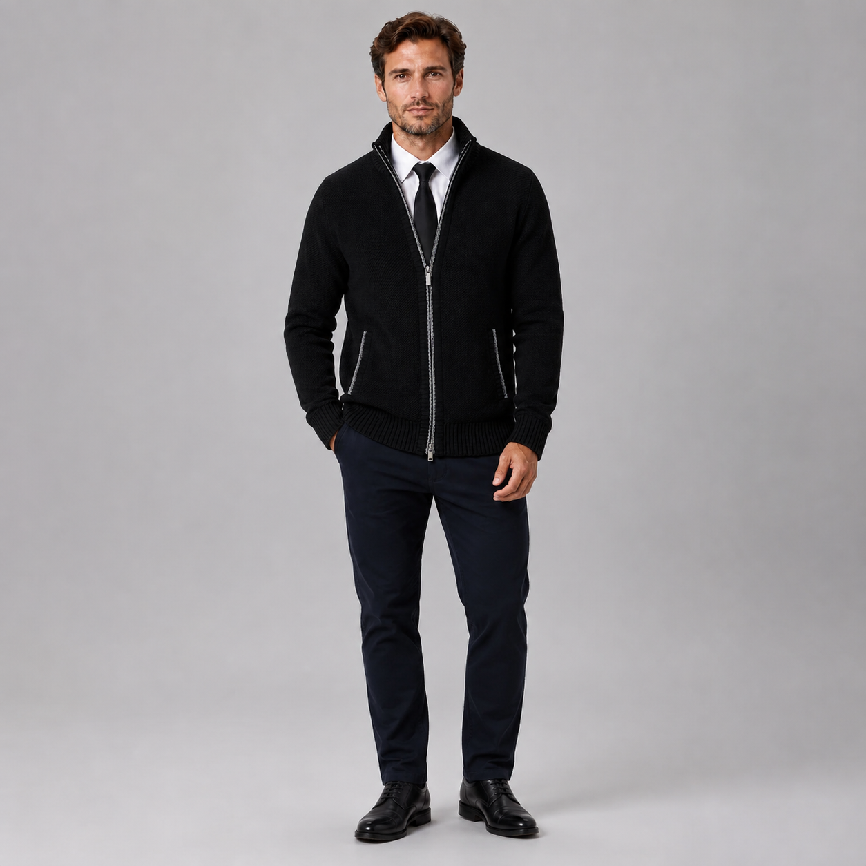 Men's Full Zip Knit Cardigan