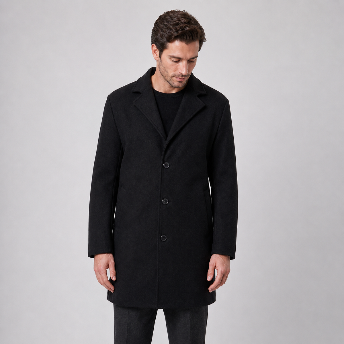 Men’s Single Breasted Tailored Overcoat
