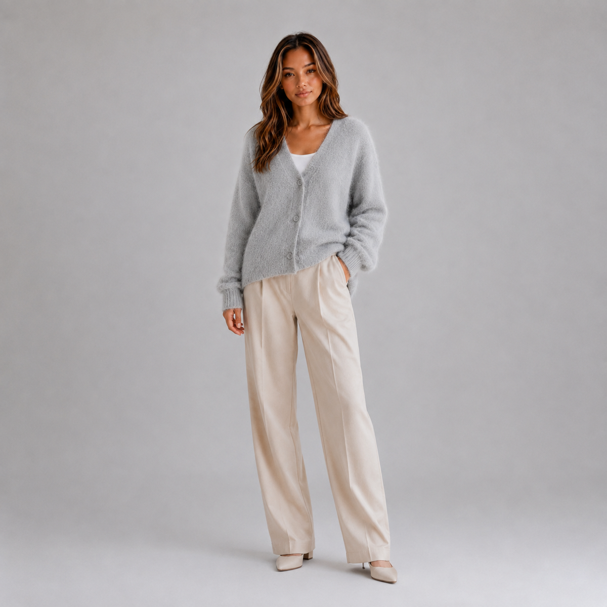 Women’s Fluffy Knit Cardigan