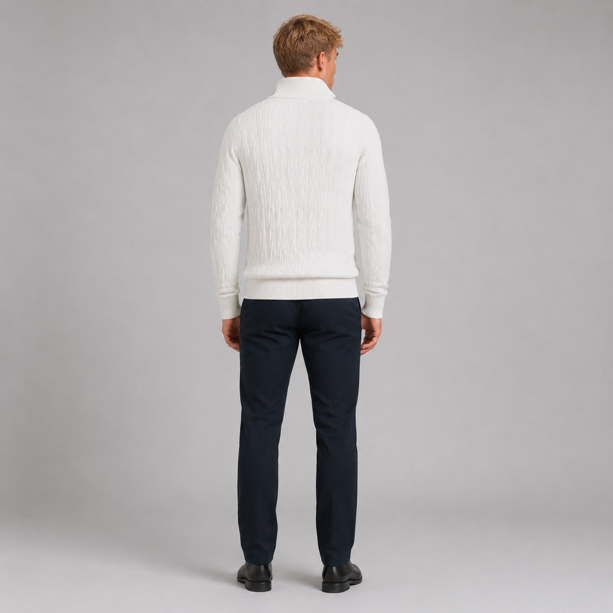 Men’s Textured Quarter Zip Jumper