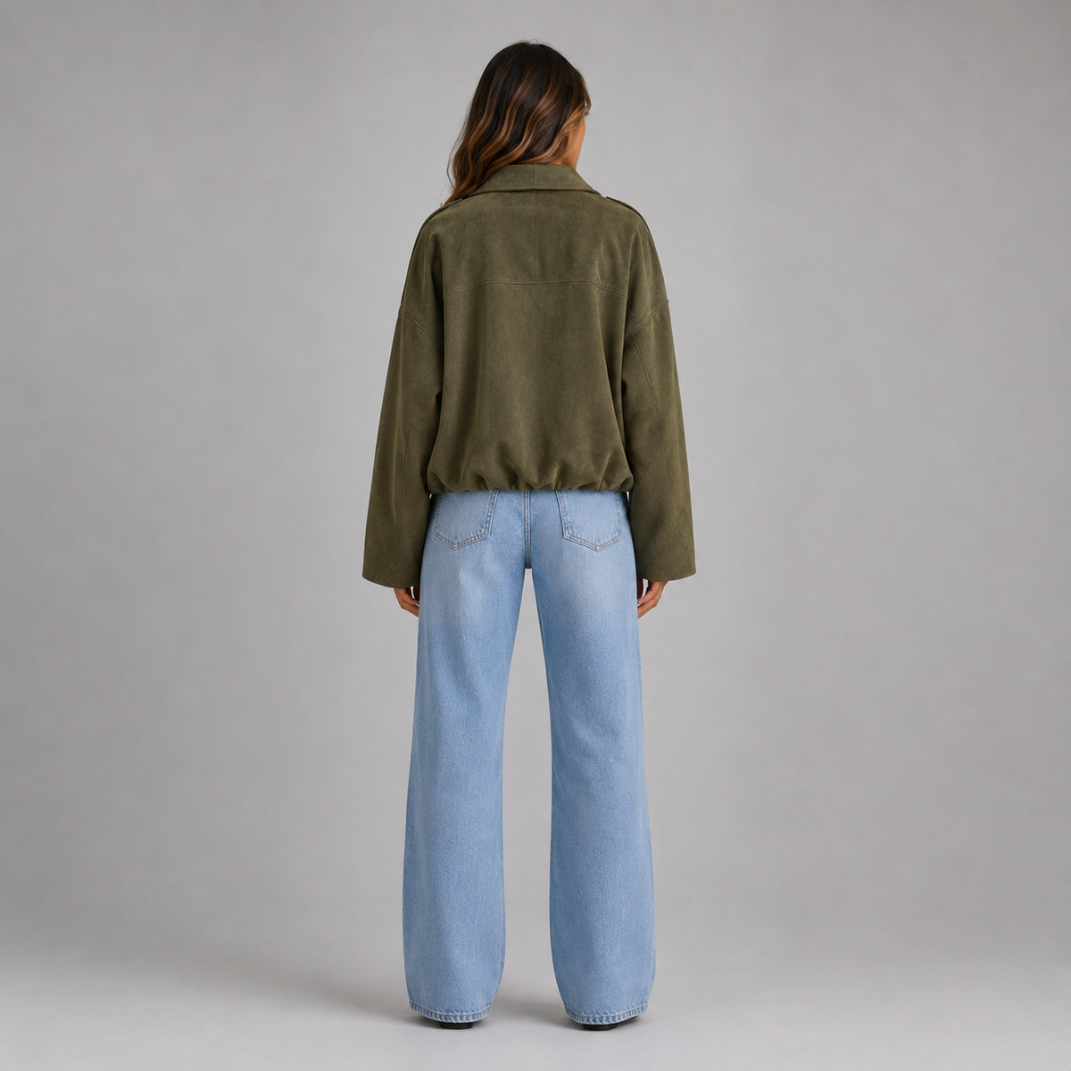 Women’s Suede Look Bomber Jacket