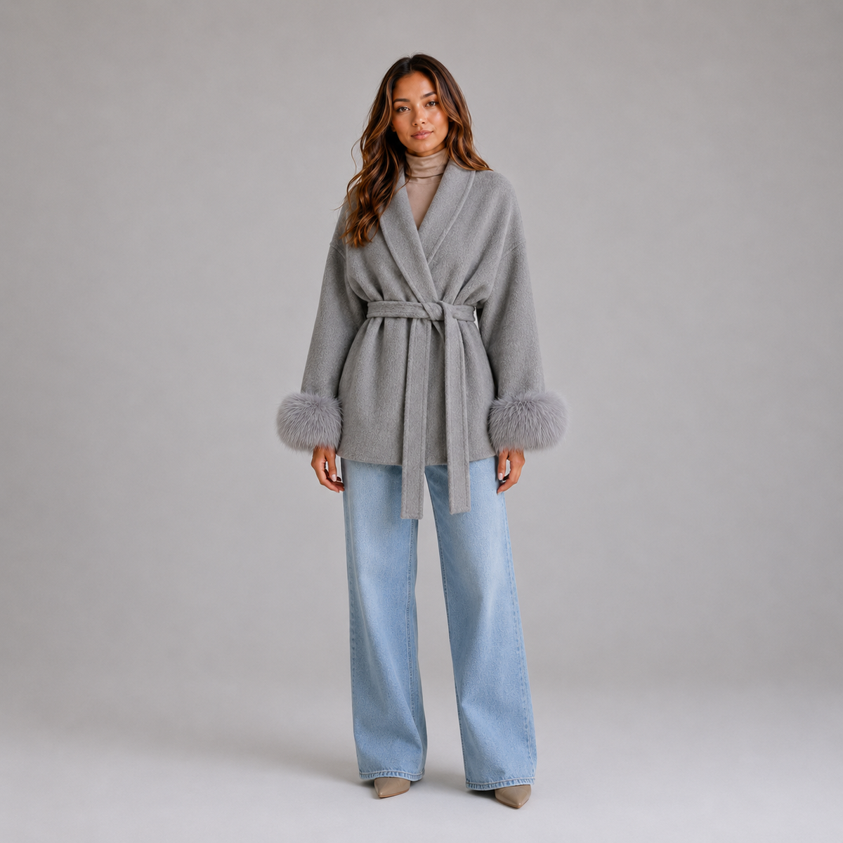 Women’s Belted Wool Blend Coat