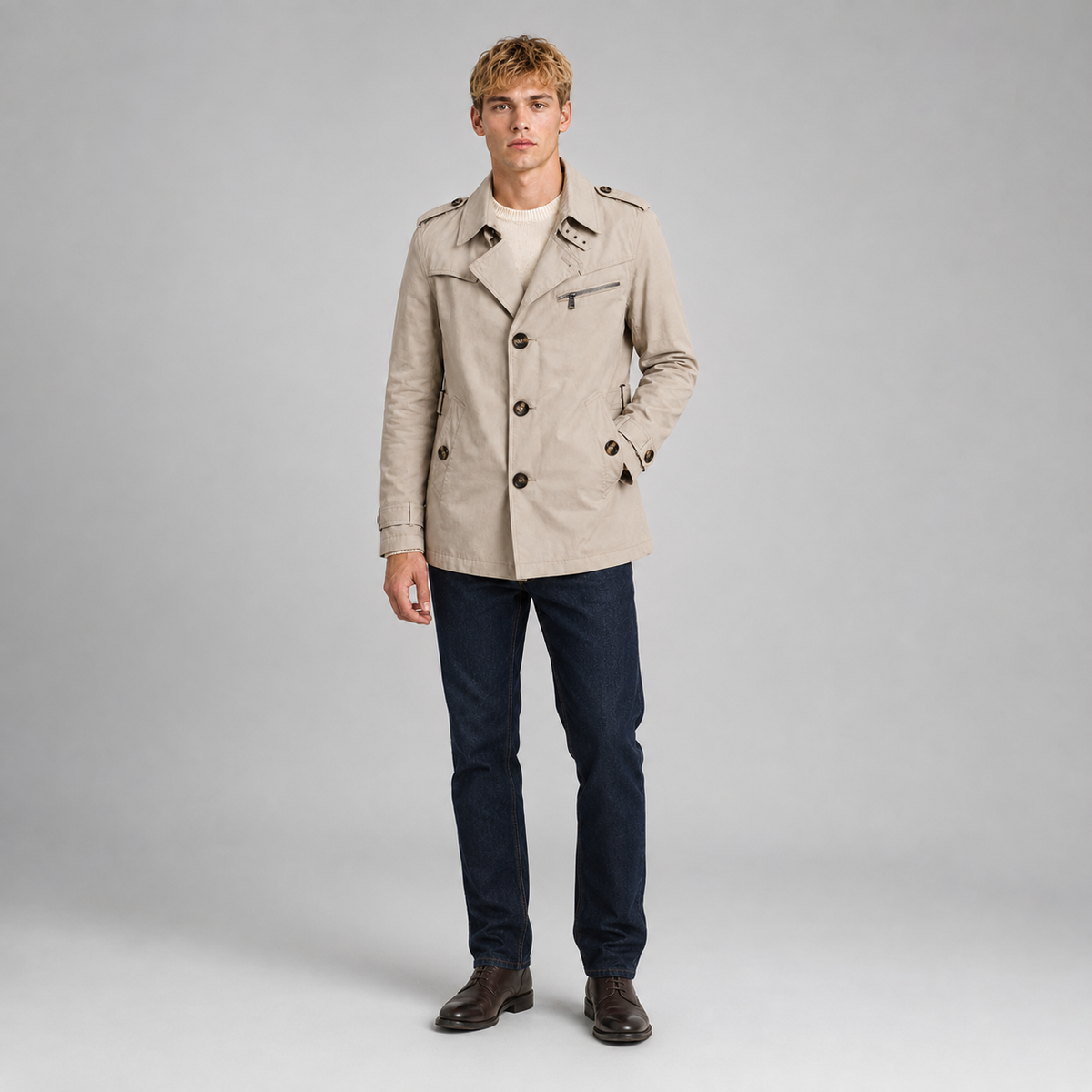 Men’s Double Breasted Trench Coat