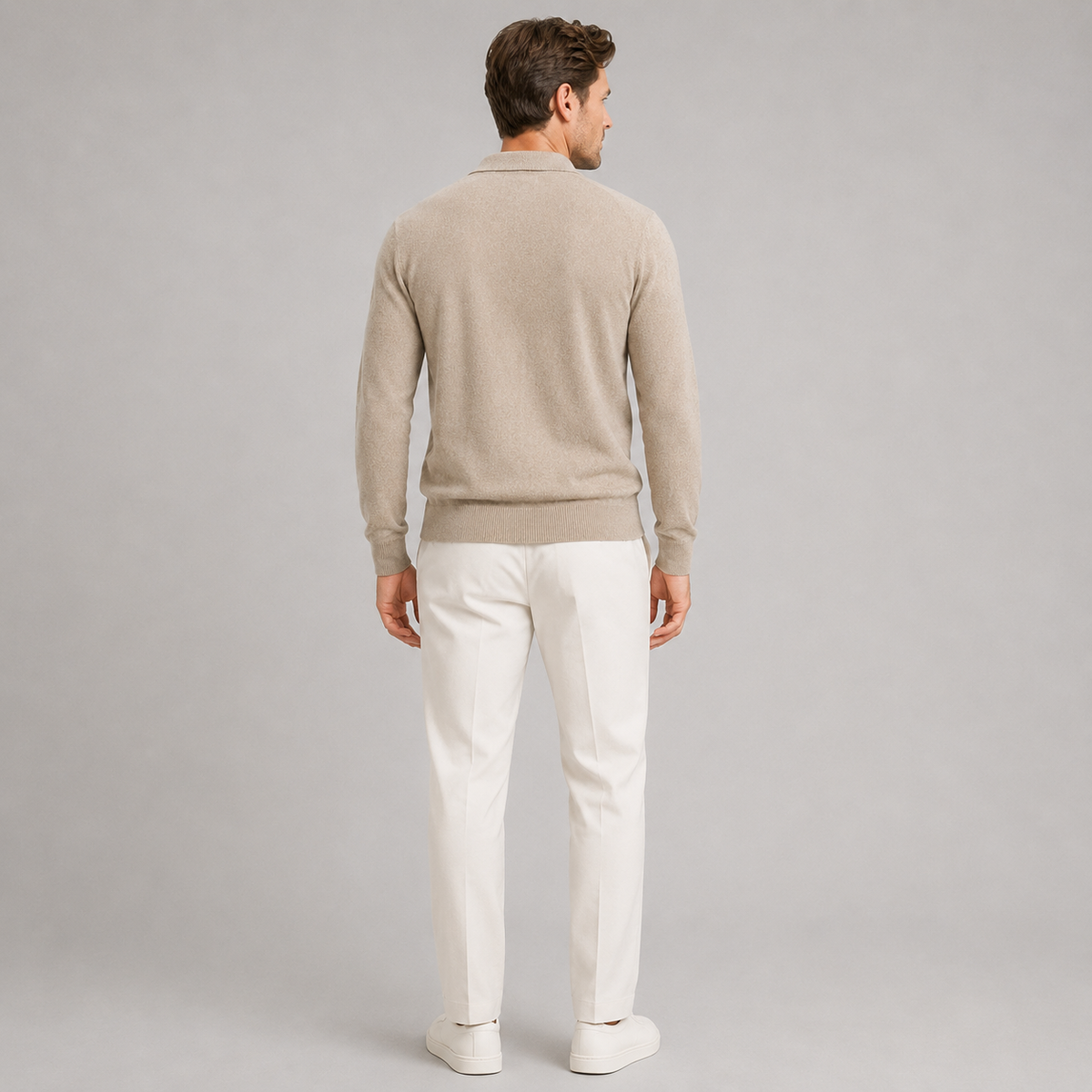 Men’s Quarter Zip Polo Jumper