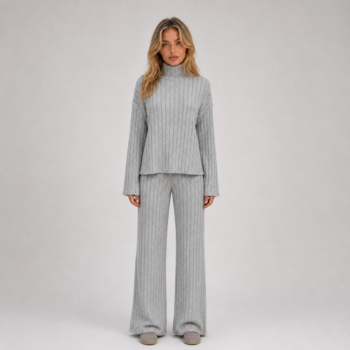Women’s Ribbed Knitted Lounge Set