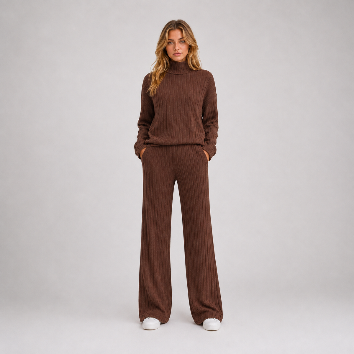 Women’s Ribbed Knitted Lounge Set