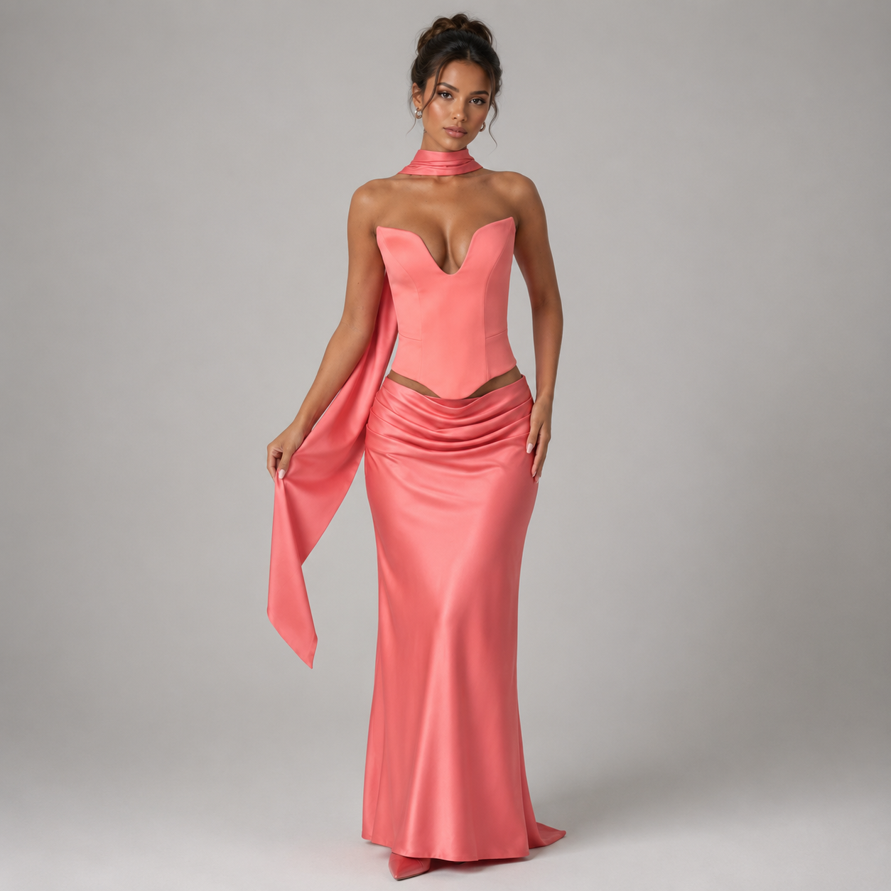 Women's Elegant Satin Scarf With Silky Finish