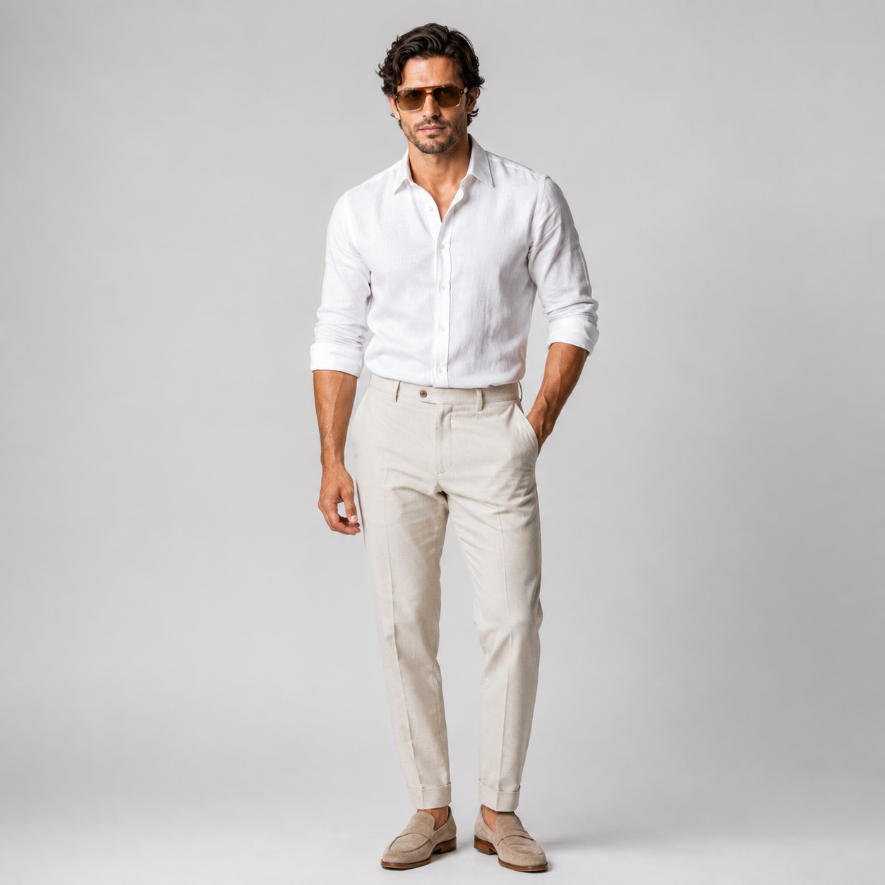 Men’s Transparent Square Sunglasses