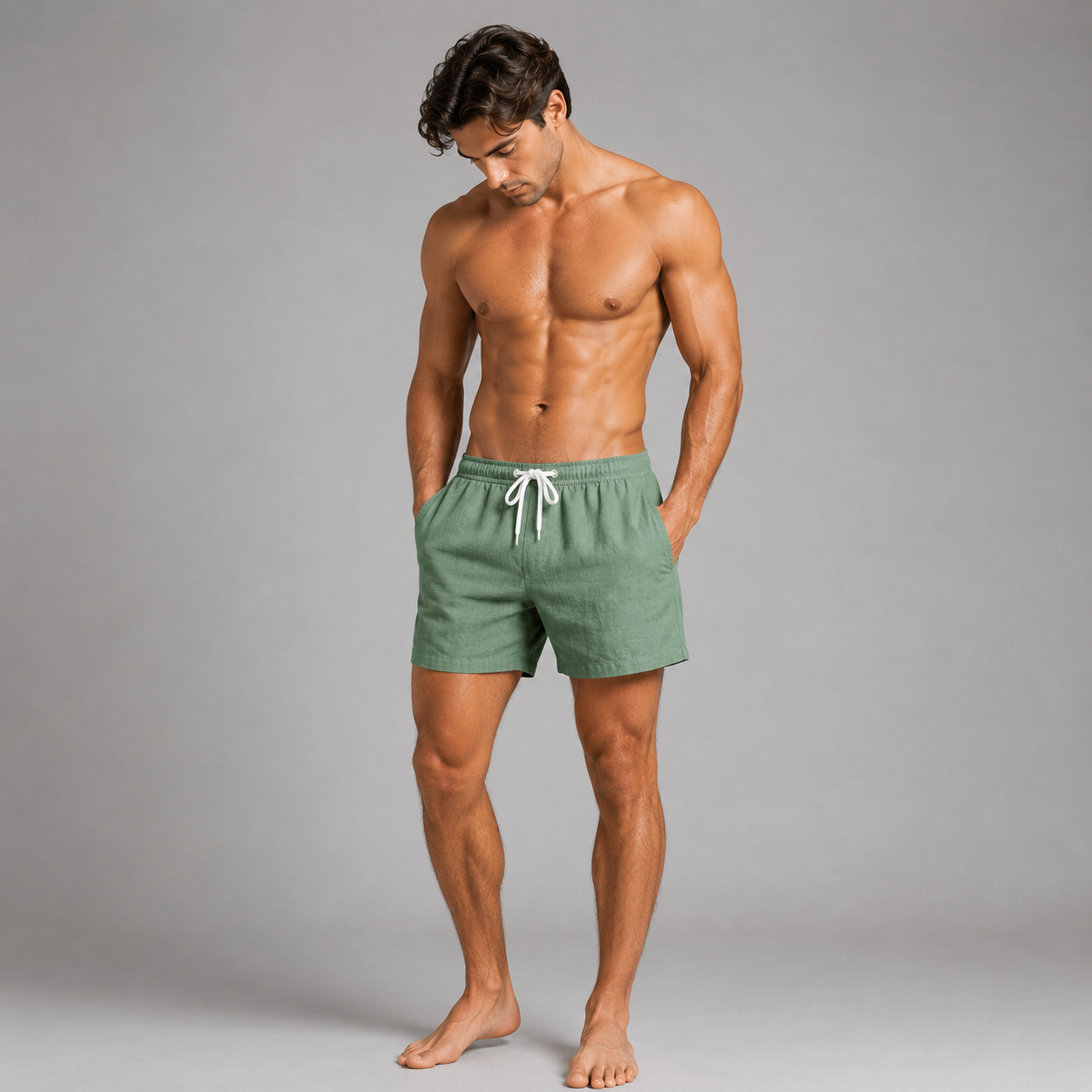 Men’s Dylan Solid Colour Cotton Shorts