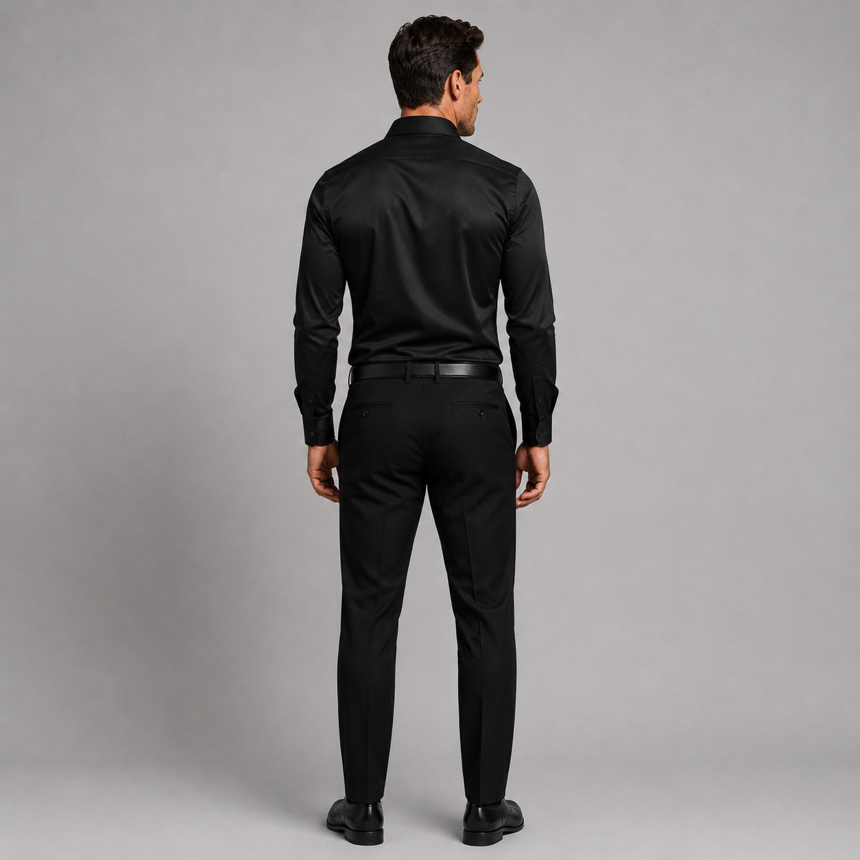 Men’s Slim Fit Satin Feel Stretch Shirt
