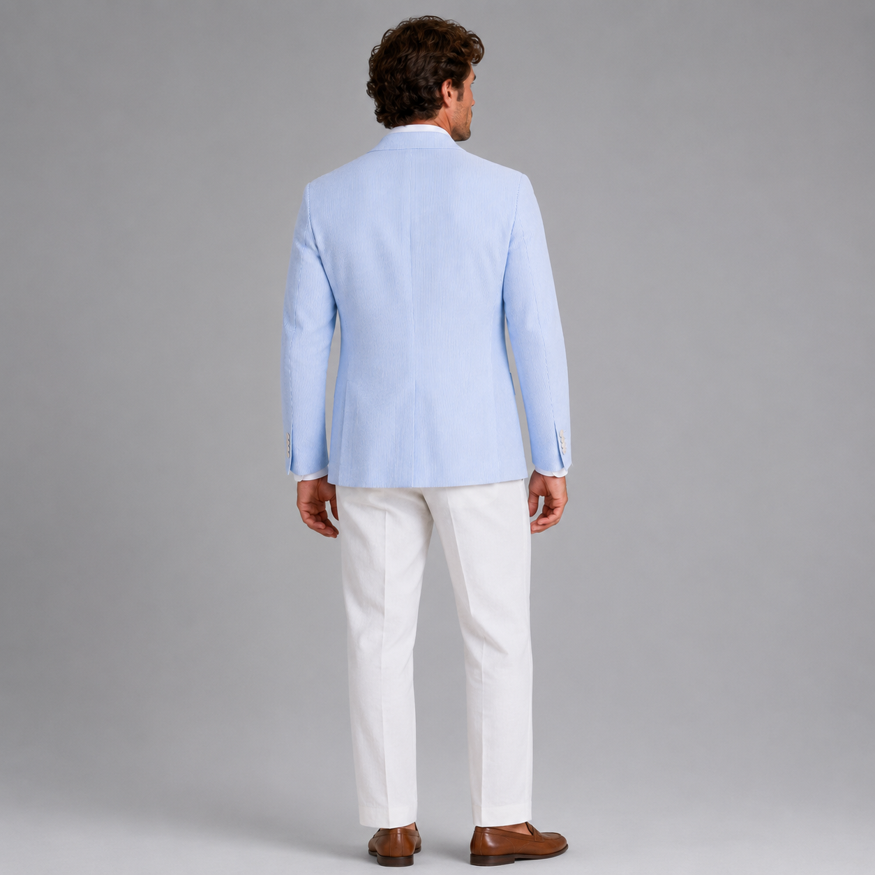 Men’s Striped Tailored Blazer Jacket