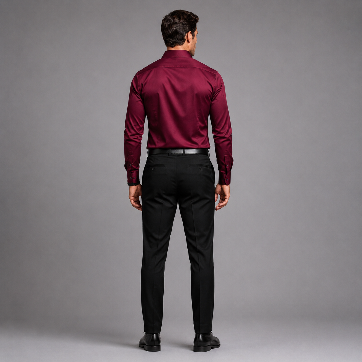 Men’s Slim Fit Satin Feel Stretch Shirt