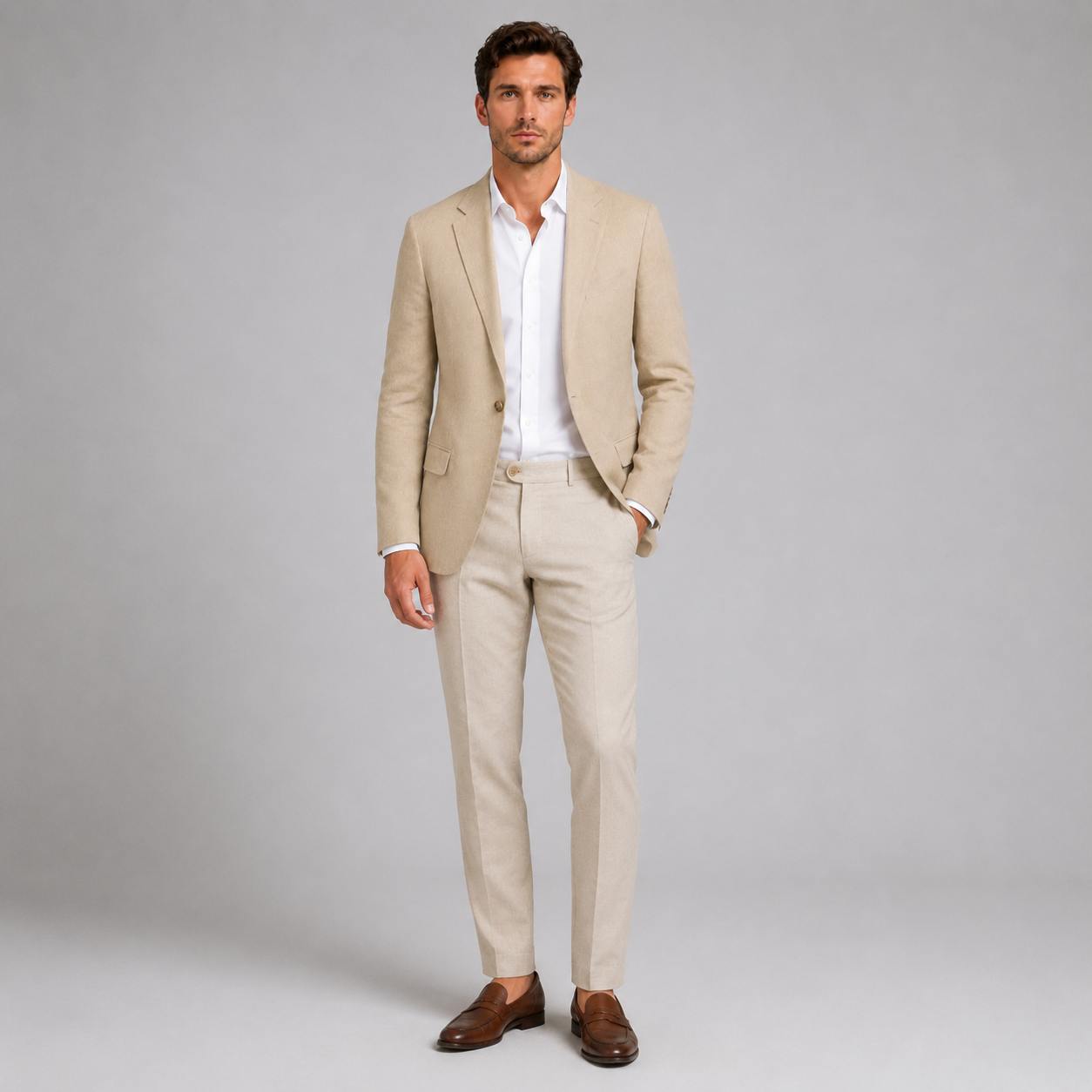 Men’s Linen Look Tailored Blazer