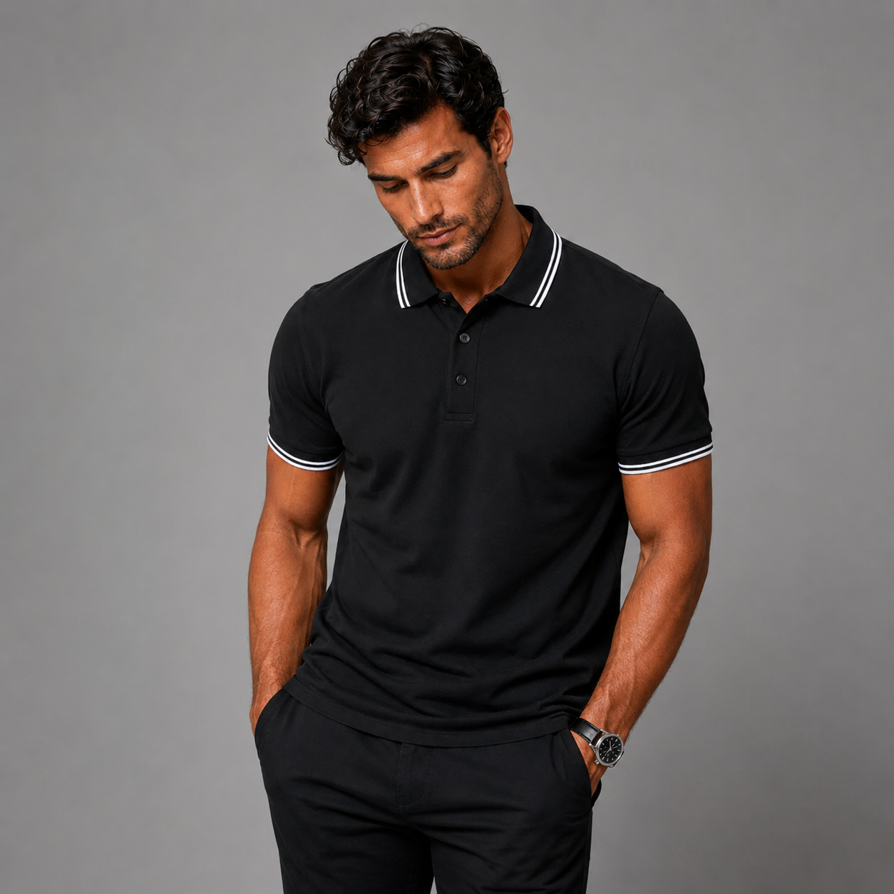 Men’s Smart Casual Cotton Polo Shirt