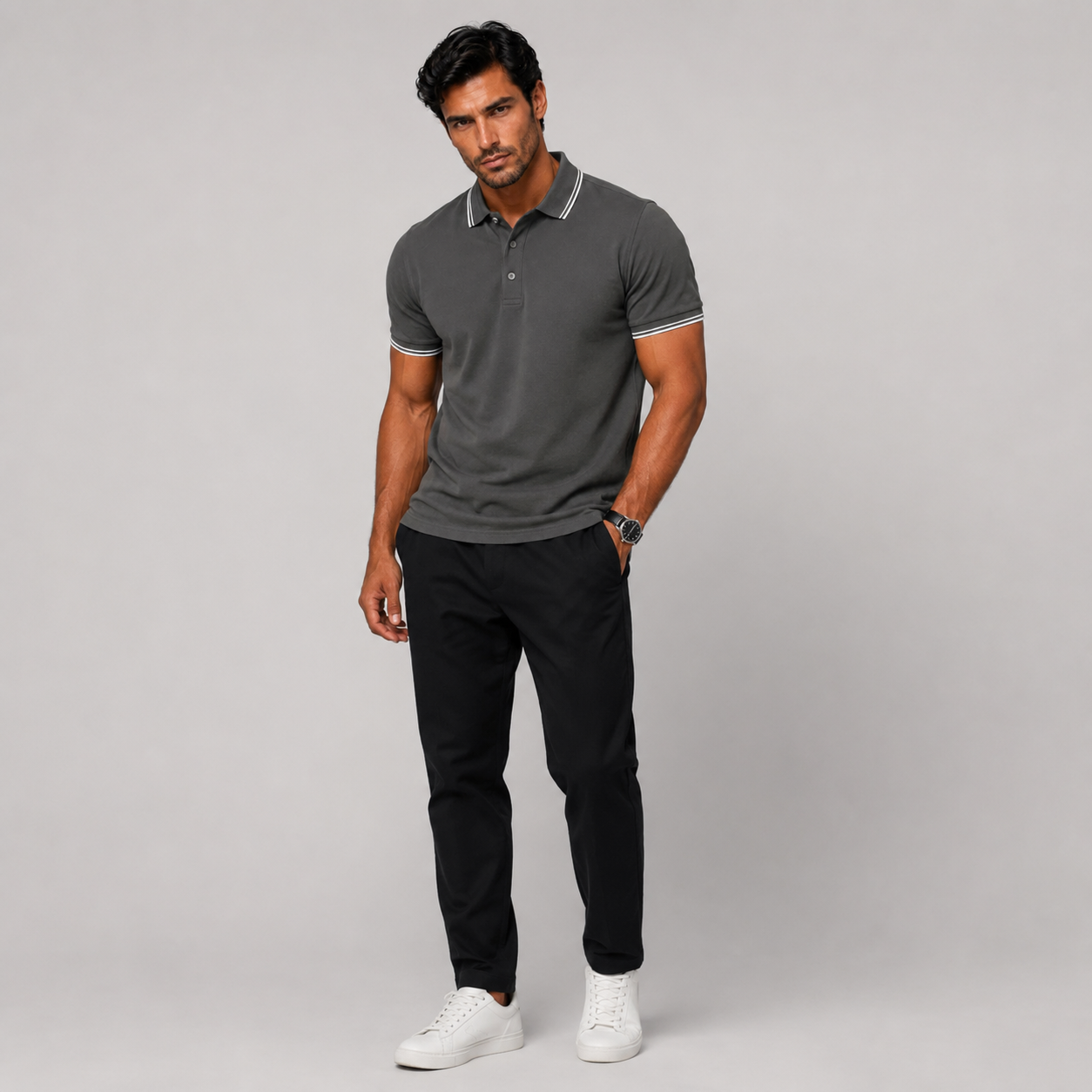 Men’s Smart Casual Cotton Polo Shirt