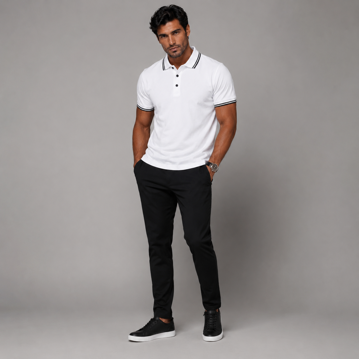 Men’s Smart Casual Cotton Polo Shirt