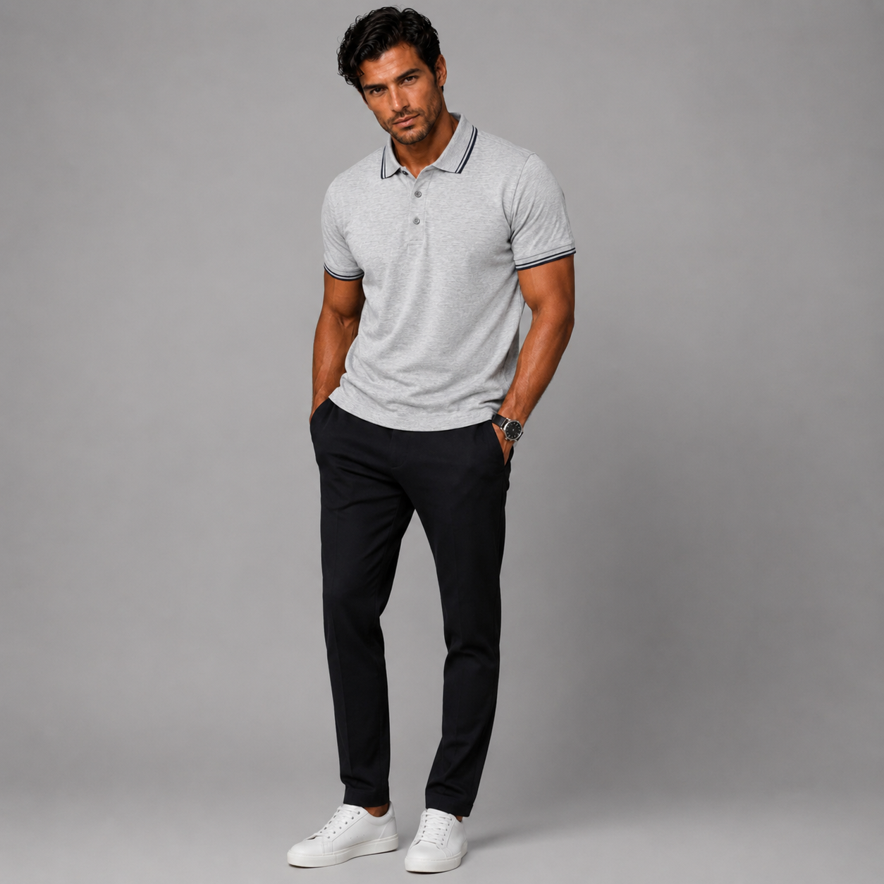 Men’s Smart Casual Cotton Polo Shirt