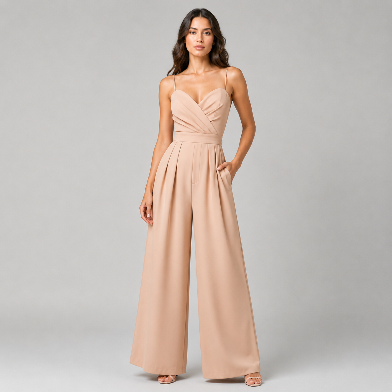 Women's Sweetheart Neck Spaghetti Strap Jumpsuit