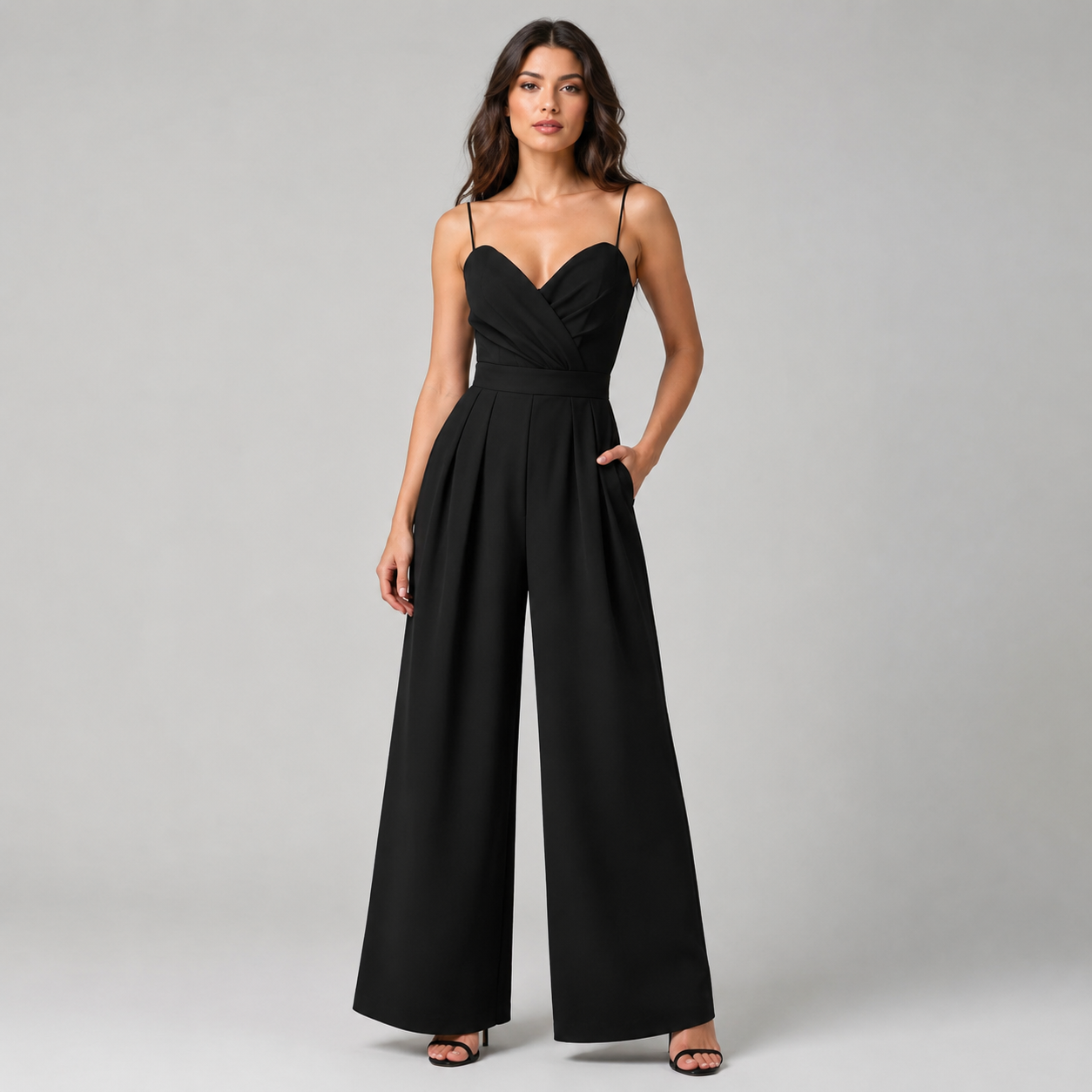 Women's Sweetheart Neck Spaghetti Strap Jumpsuit