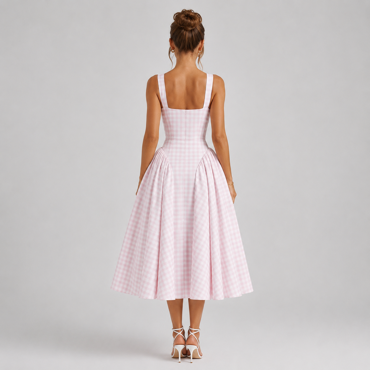 Women’s Gingham Midi Dress