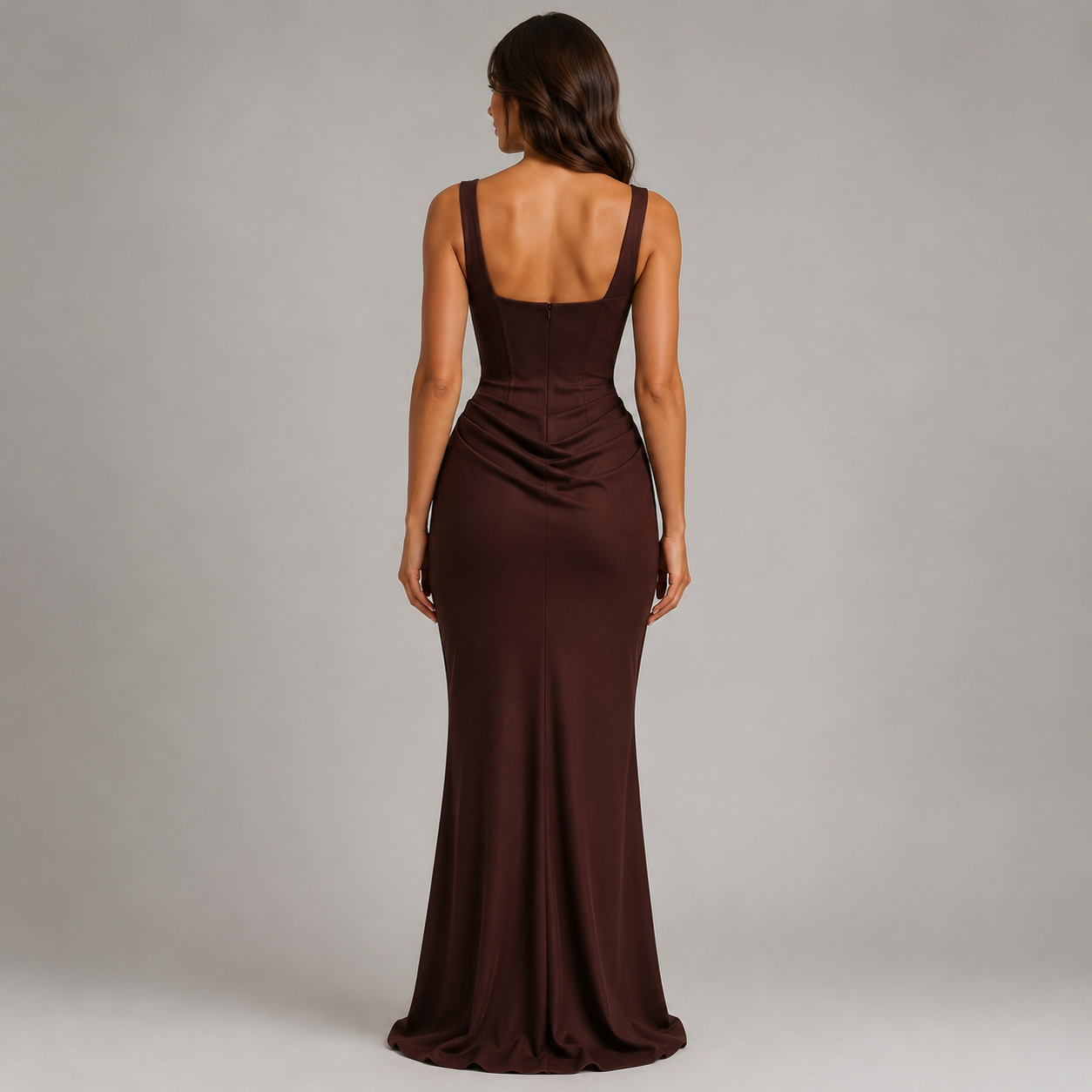 Women’s Bodycon Draped Corset Maxi Dress