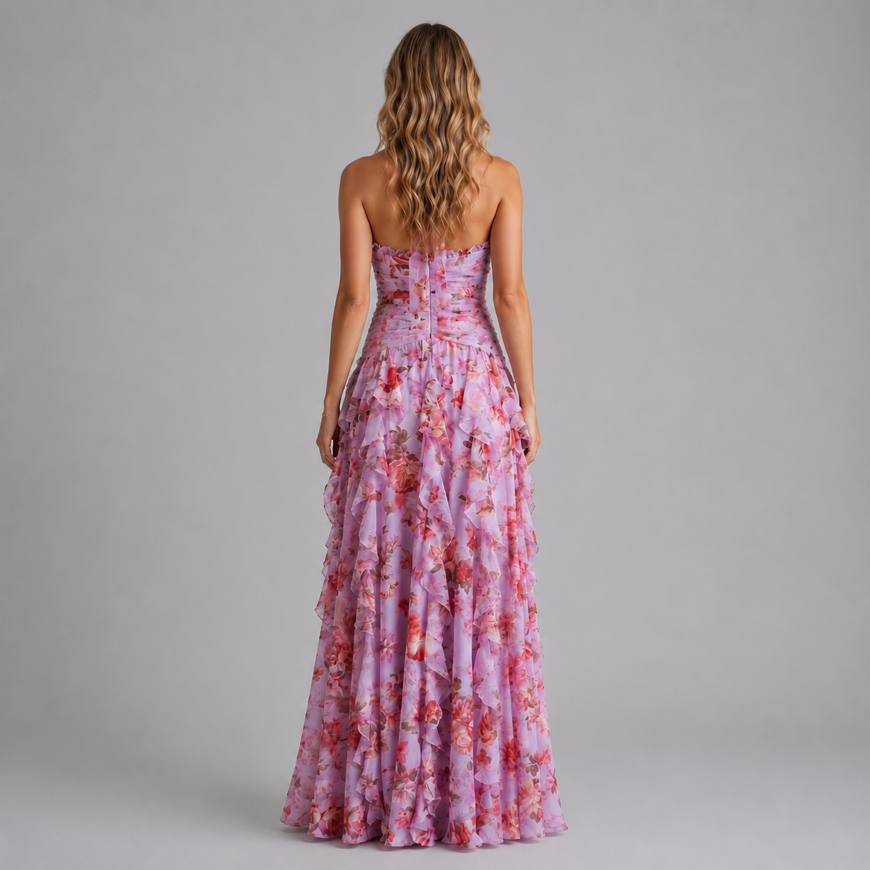 Women’s Floral Halter Maxi Dress