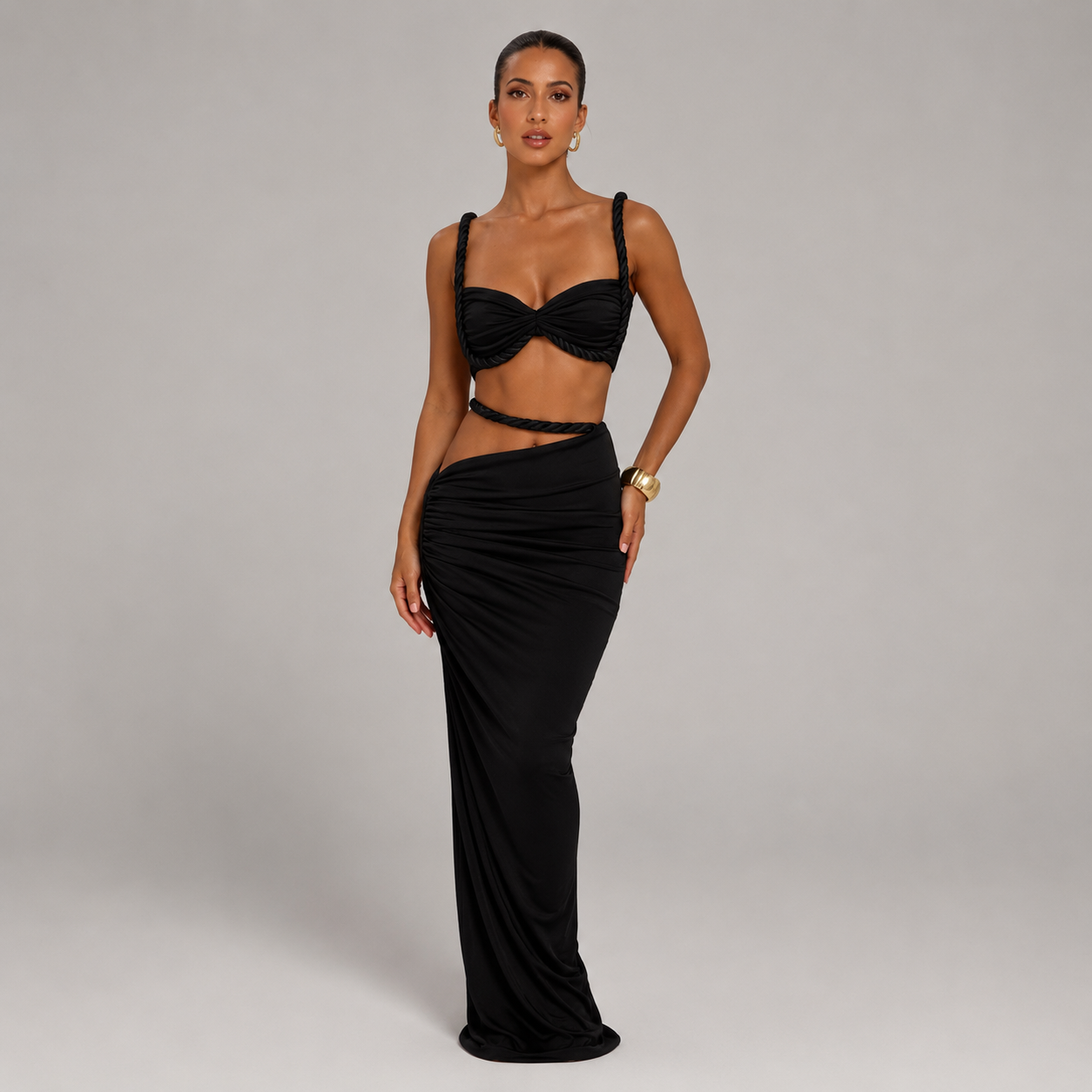 Women’s Two-Piece Crop Cami & Maxi Skirt Set