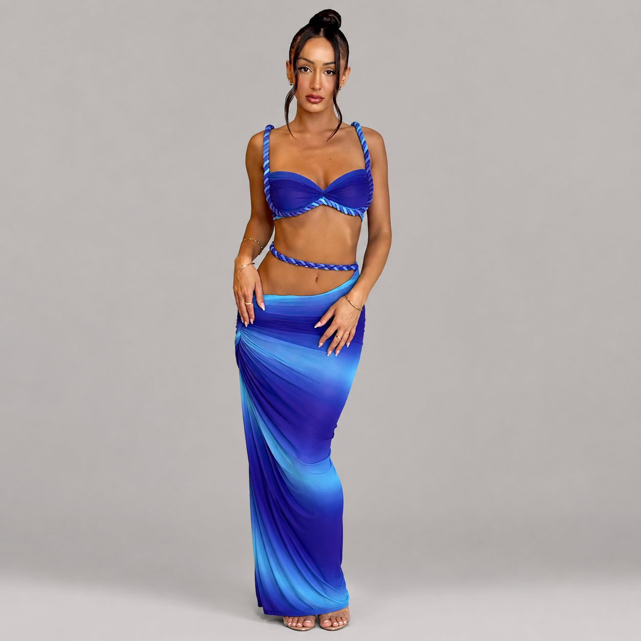 Women’s Two-Piece Crop Cami & Maxi Skirt Set