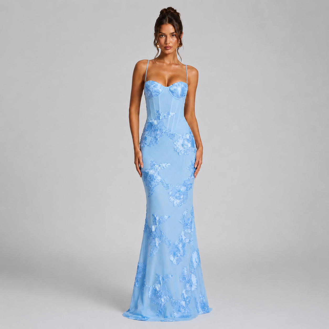 Women’s Floral Corset Maxi Dress