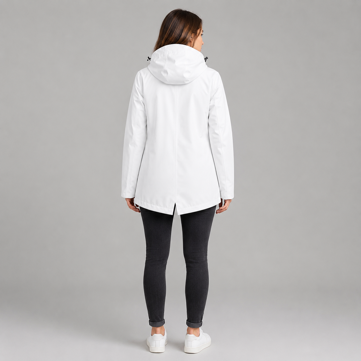Women's Waterproof Hooded Zip-Up Rain Jacket