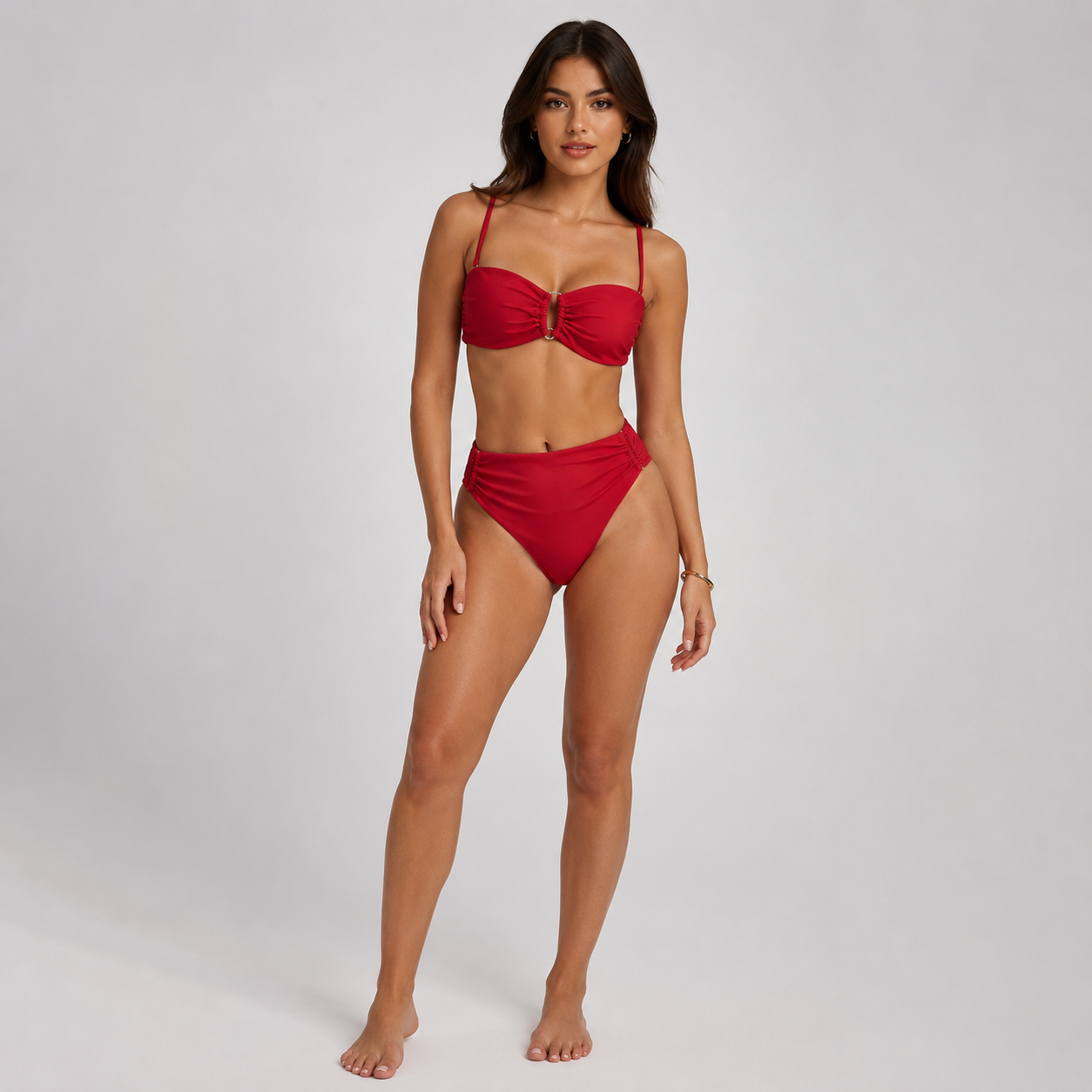 Women’s Two-Piece Bandeau Brazilian Bikini Set