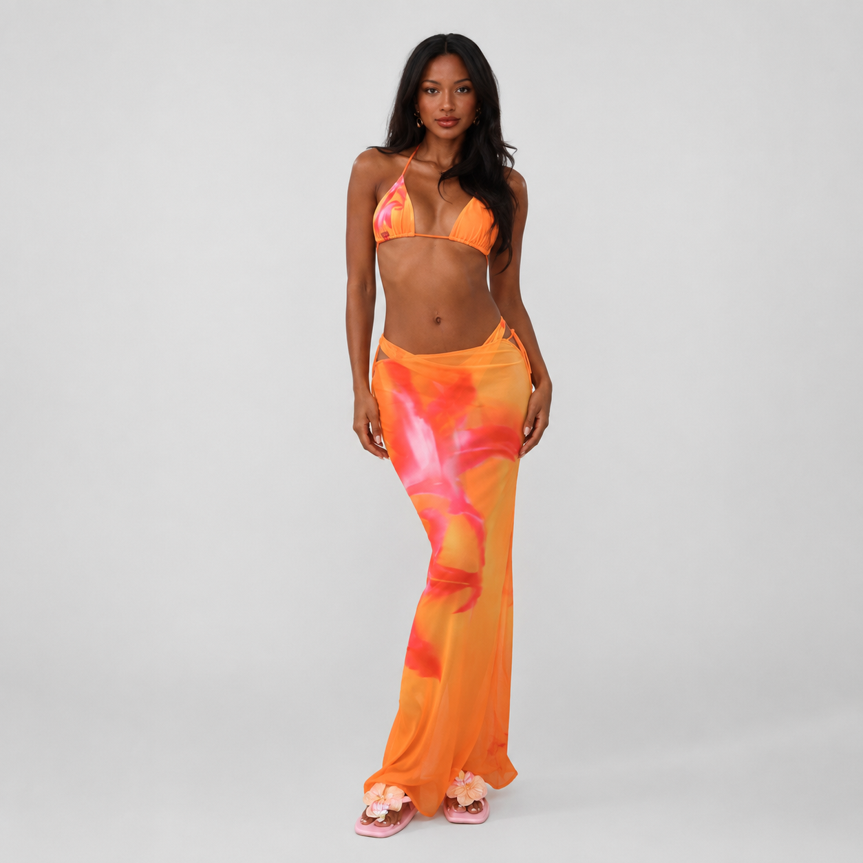 Women’s Three-Piece Floral Bikini Set