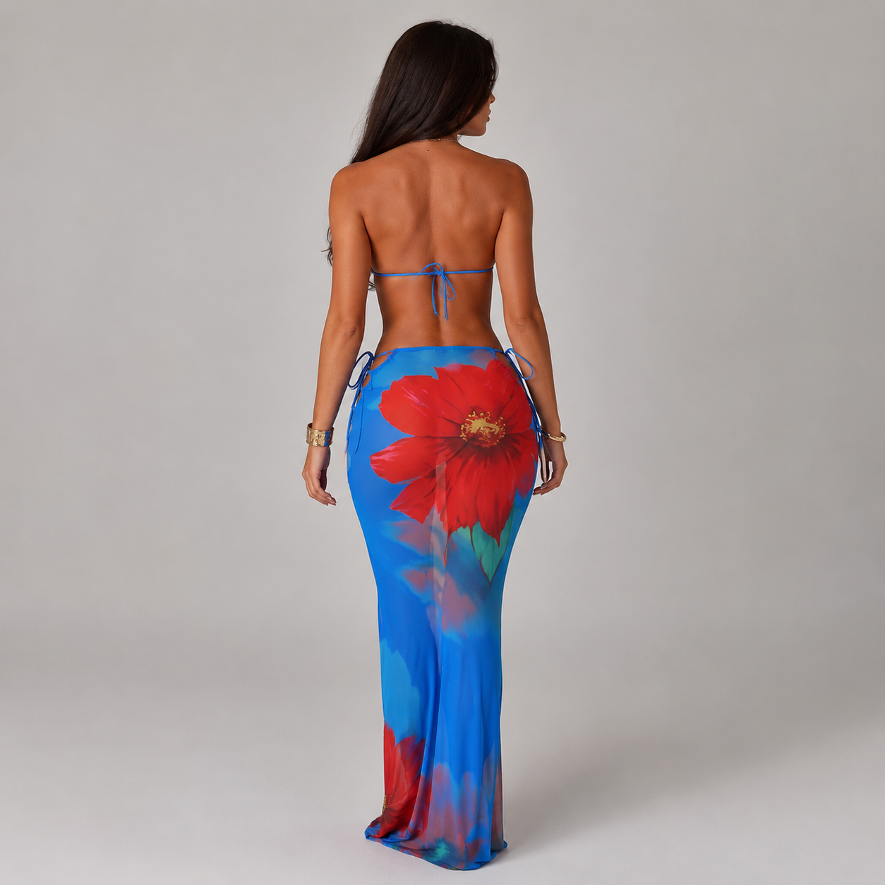Women’s Three-Piece Floral Bikini Set