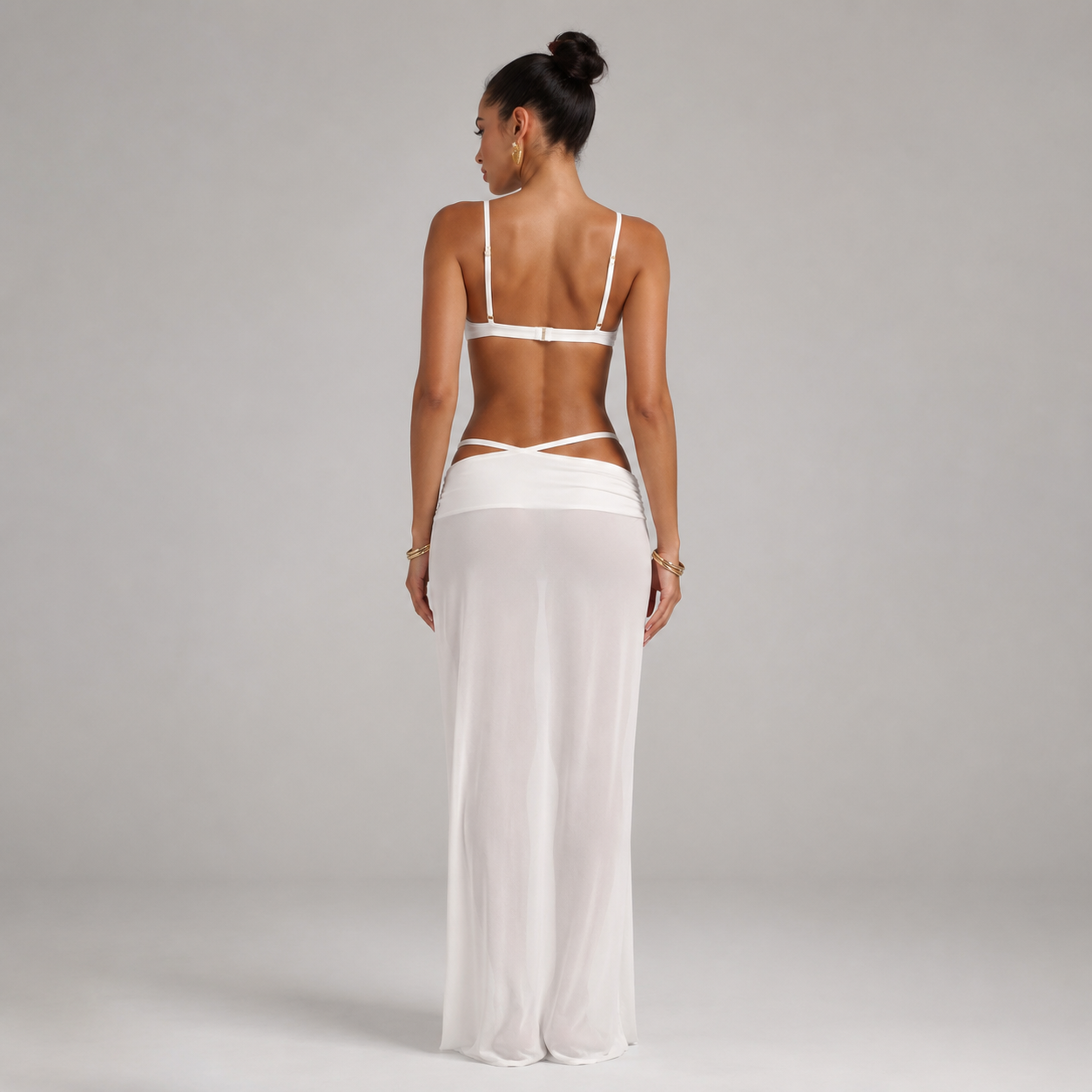 Women’s Three-Piece Balconette Bikini & Maxi Skirt Set
