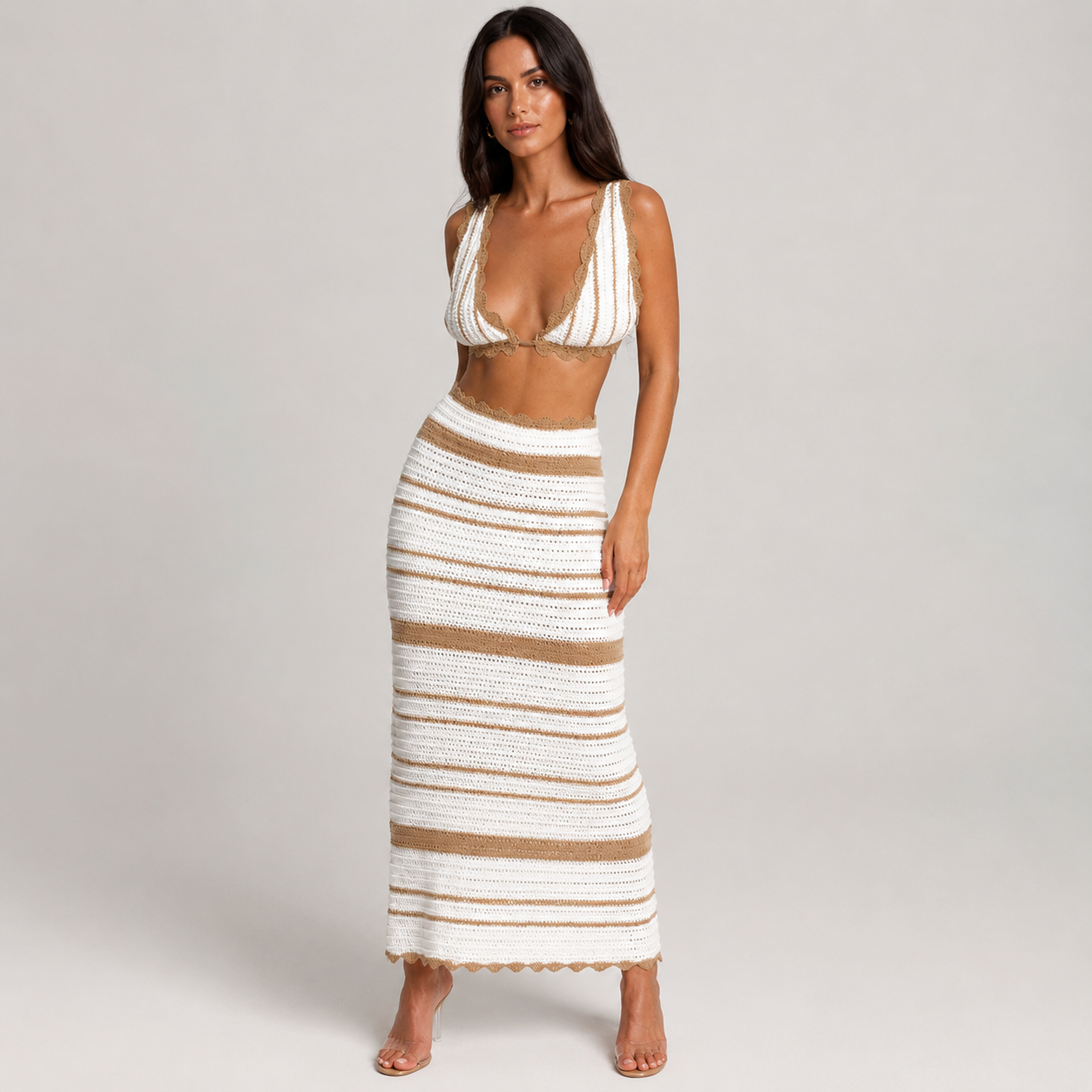 Women's Knitted Hollow Out Beach Cover-Up Skirt