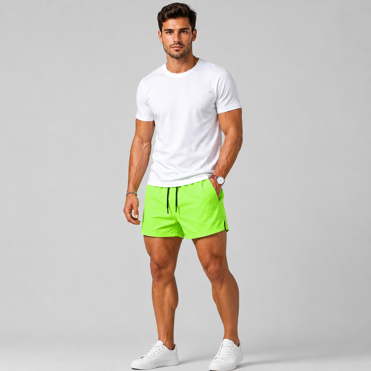 Men's Quick-Dry Drawstring Beach Shorts