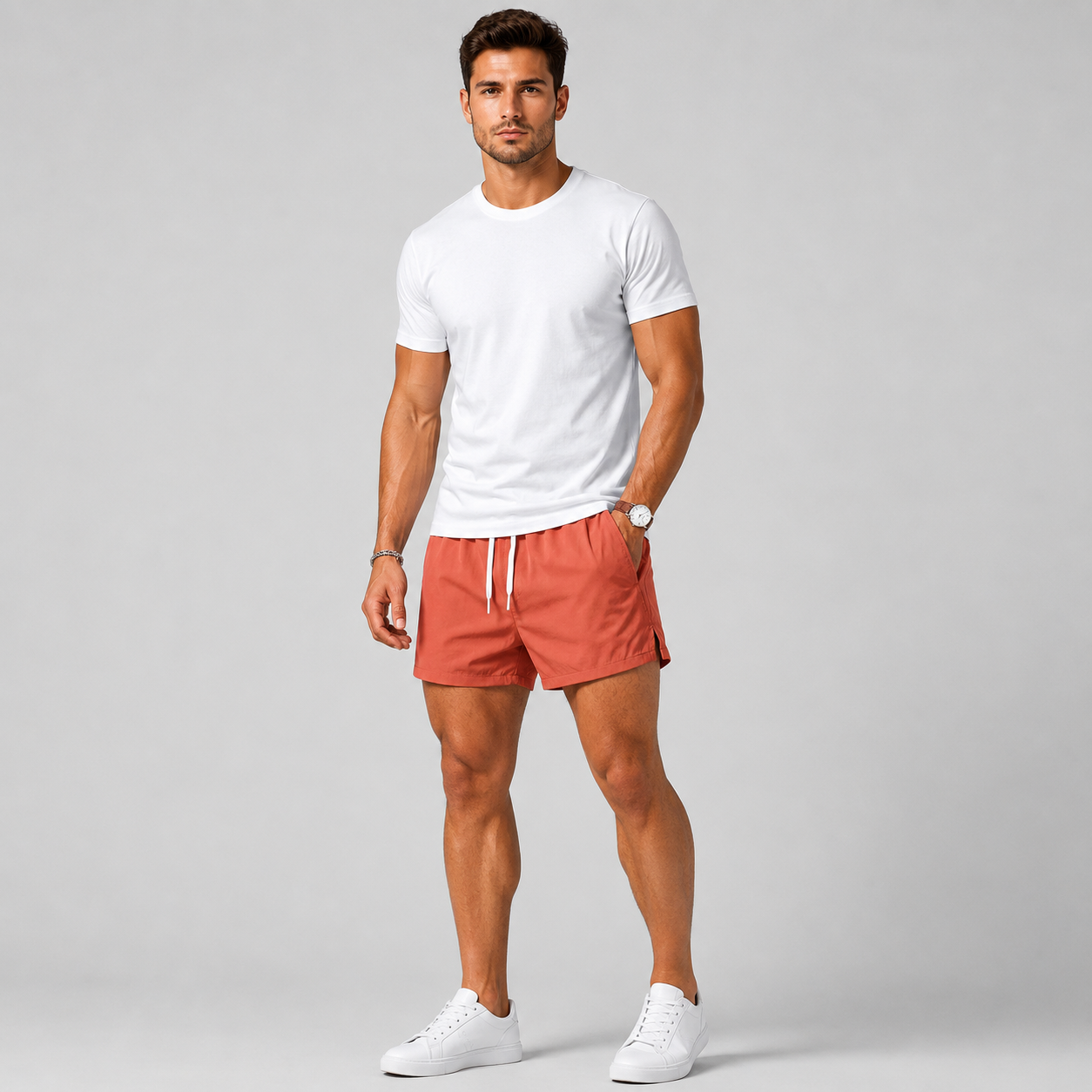 Men's Quick-Dry Drawstring Beach Shorts