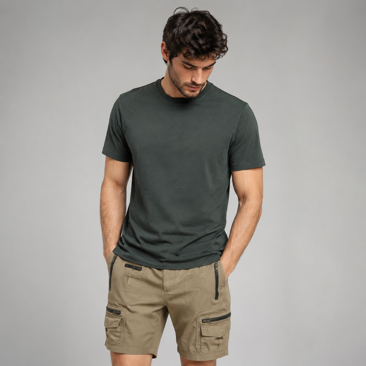 Men's Multi-Pocket Tactical Cargo Shorts