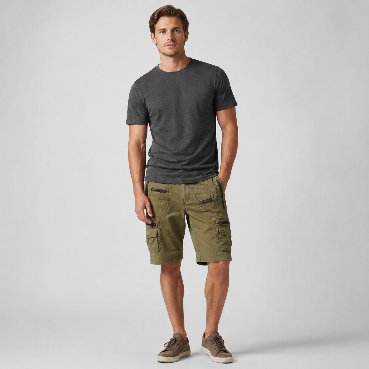 Men's Multi-Pocket Tactical Cargo Shorts