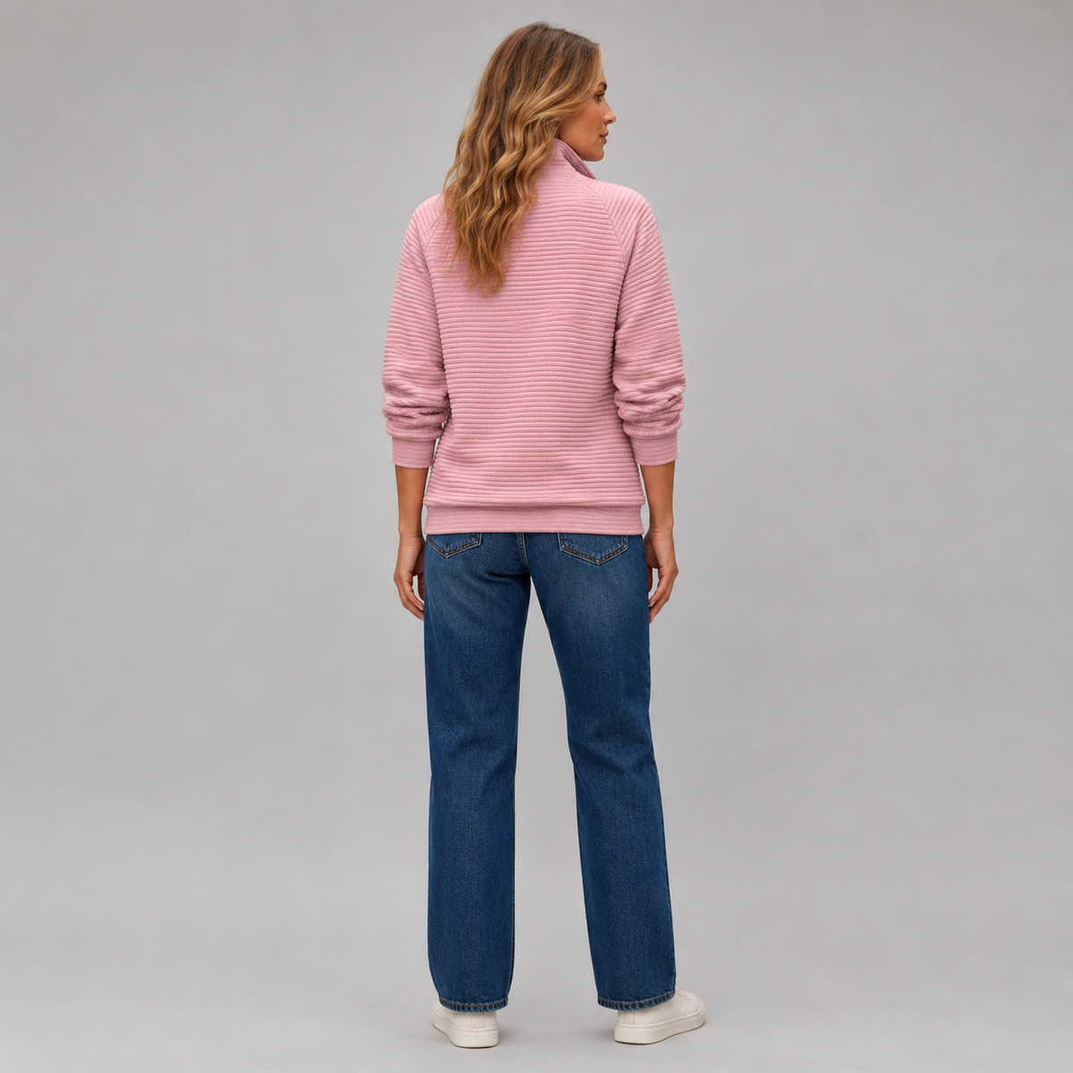 Women’s Ribbed Half Zip Pullover