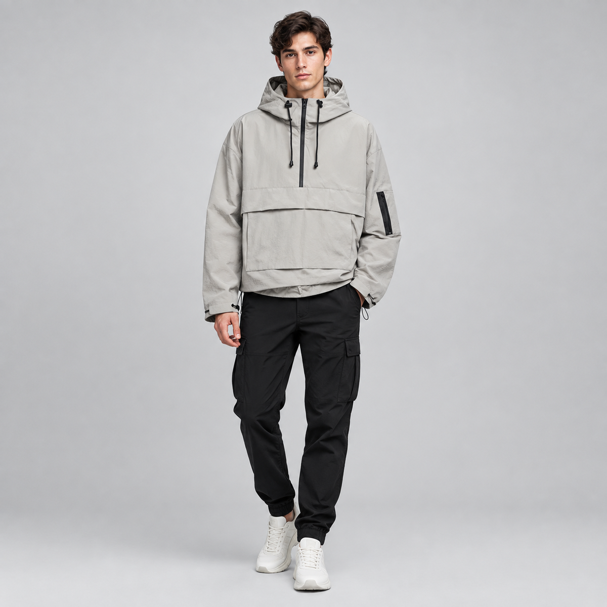 Women's Hooded Pullover Quilted Anorak — product image