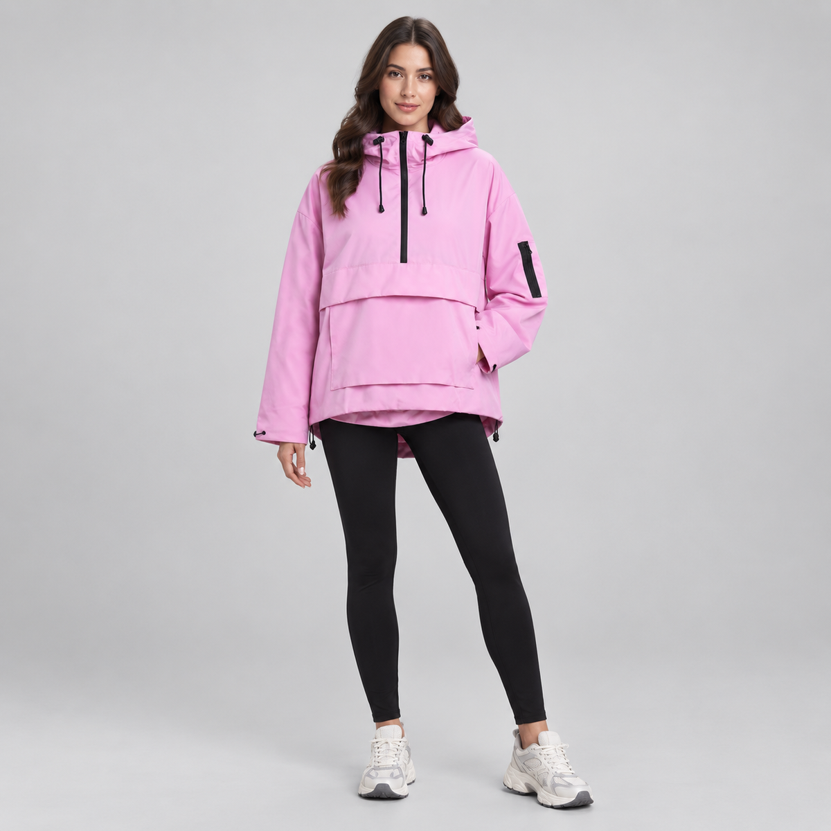 Women's Hooded Pullover Quilted Anorak — product image