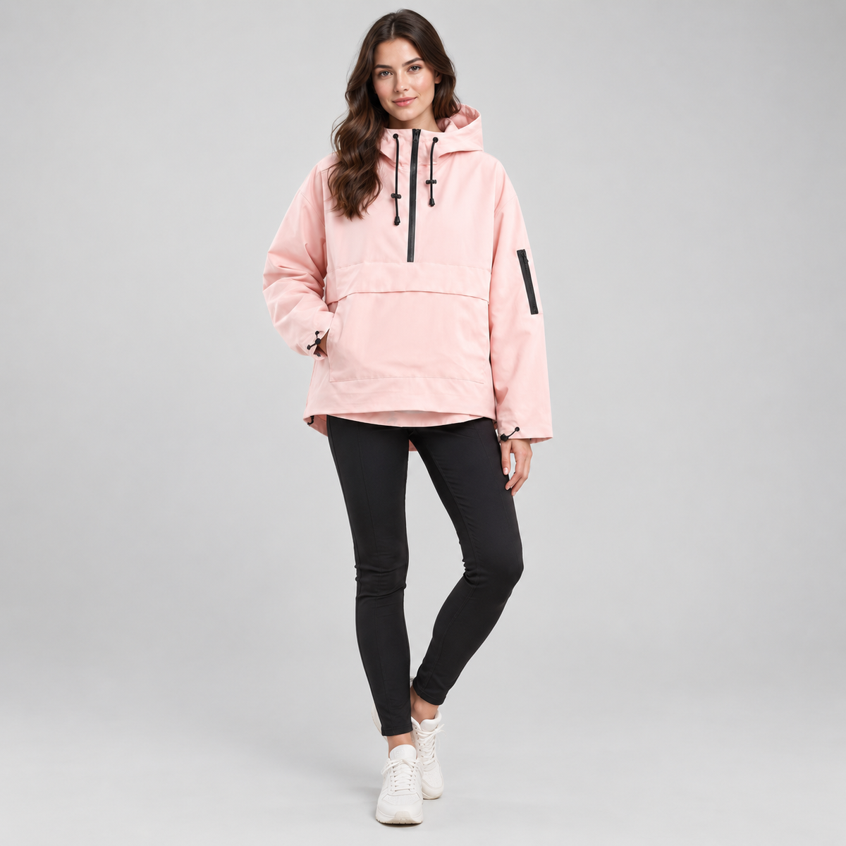 Women's Hooded Pullover Quilted Anorak — product image