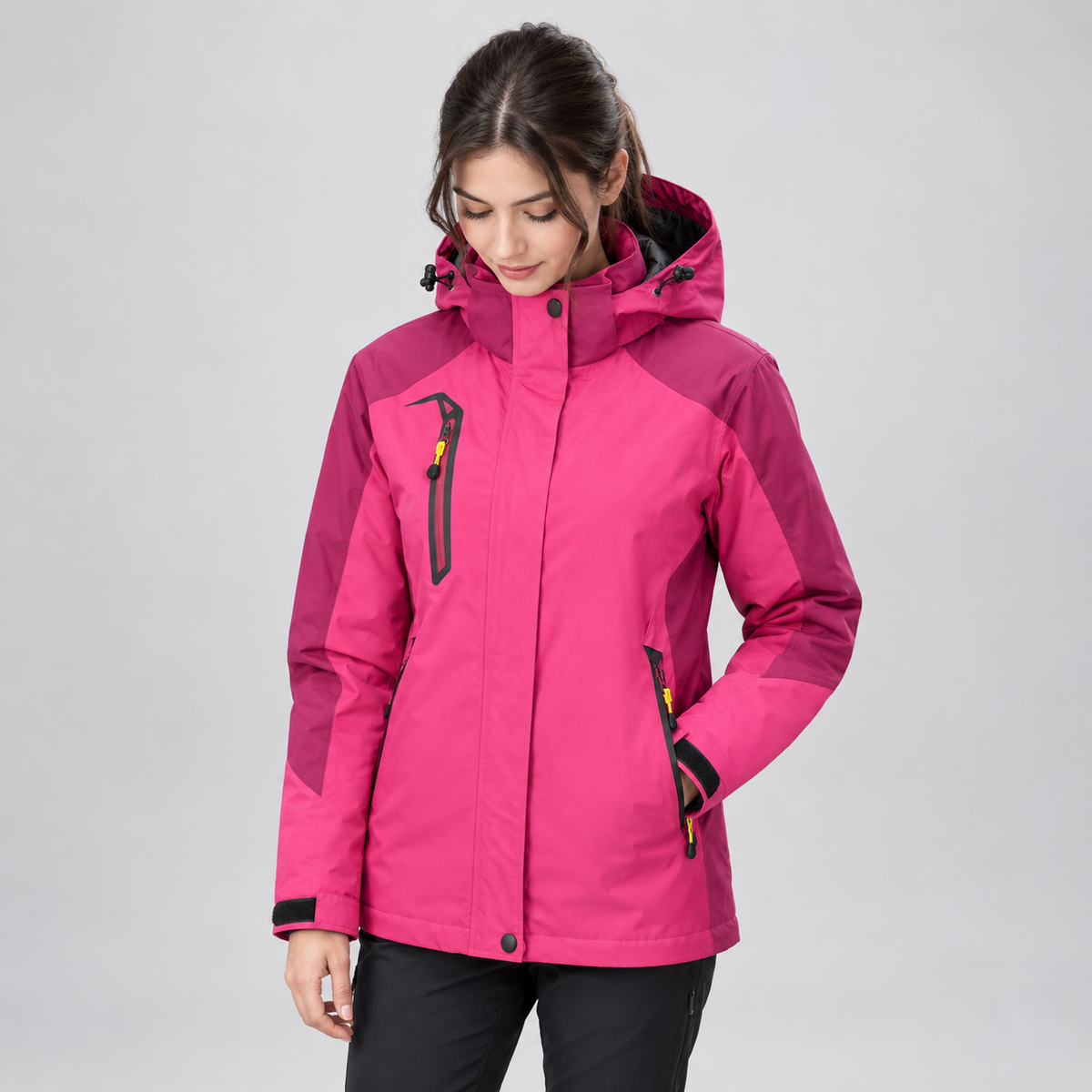 Women's Colour-Block Hooded Jacket — product image