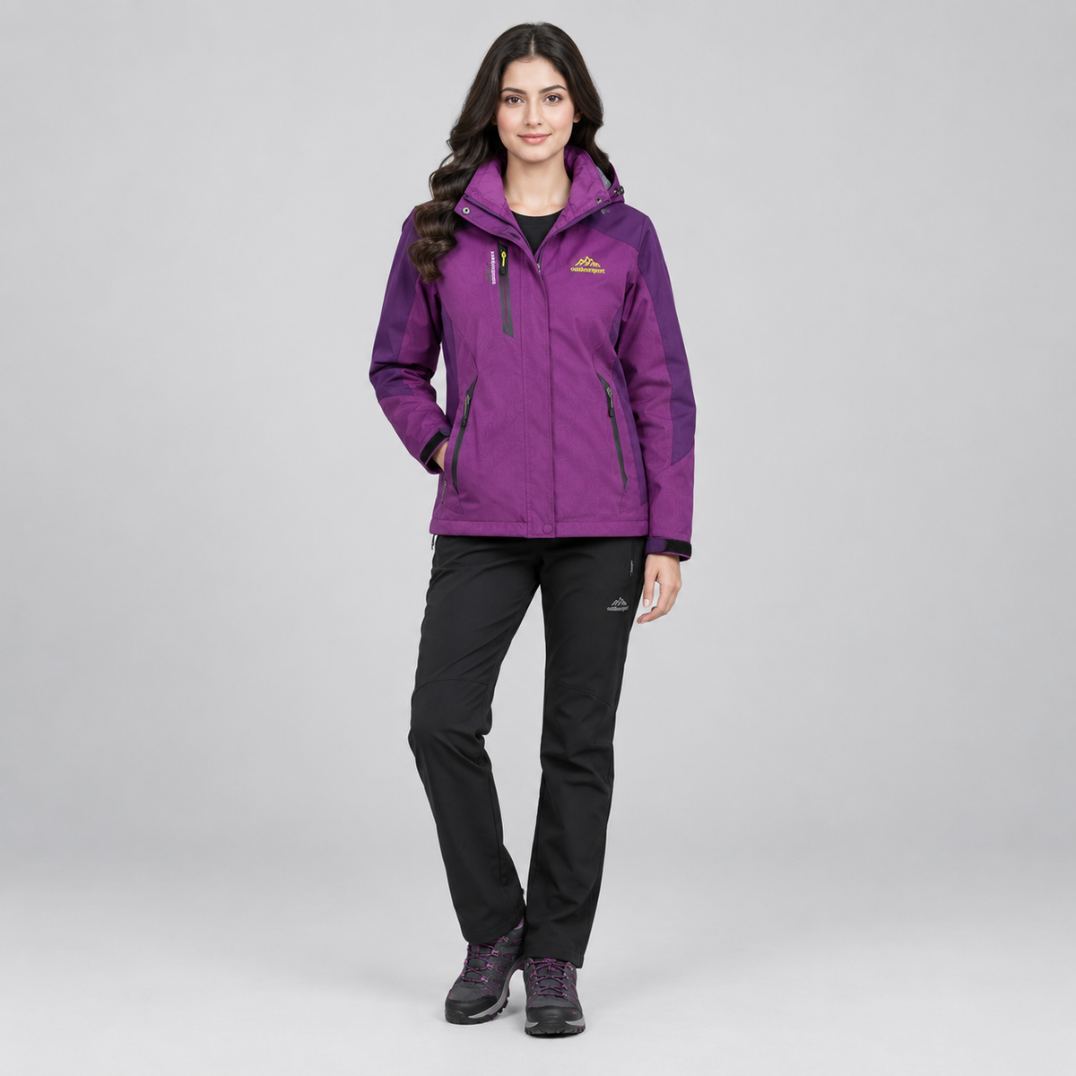 Women's Colour-Block Hooded Jacket — product image