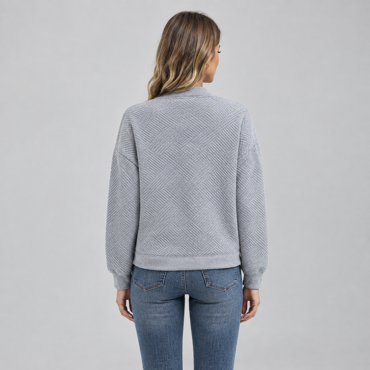 Women's Textured Quilted Cropped Bomber Jacket — product image