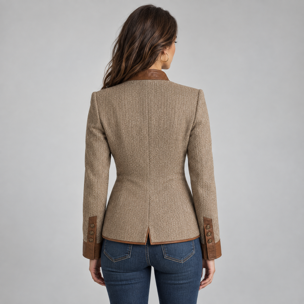 Women's Vintage Herringbone Tweed Jacket — product image