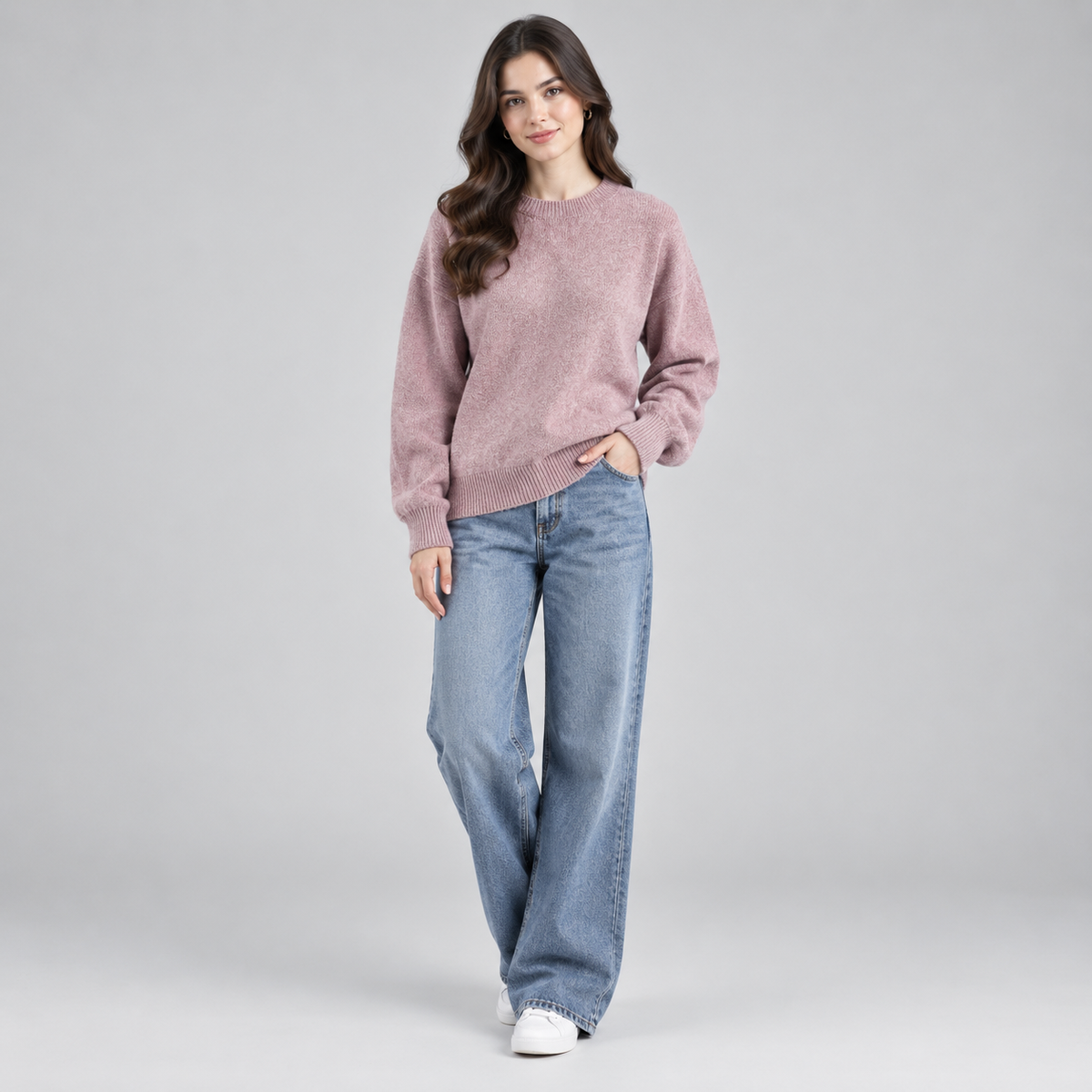 Women's Long Sleeve Knit Sweater — product image