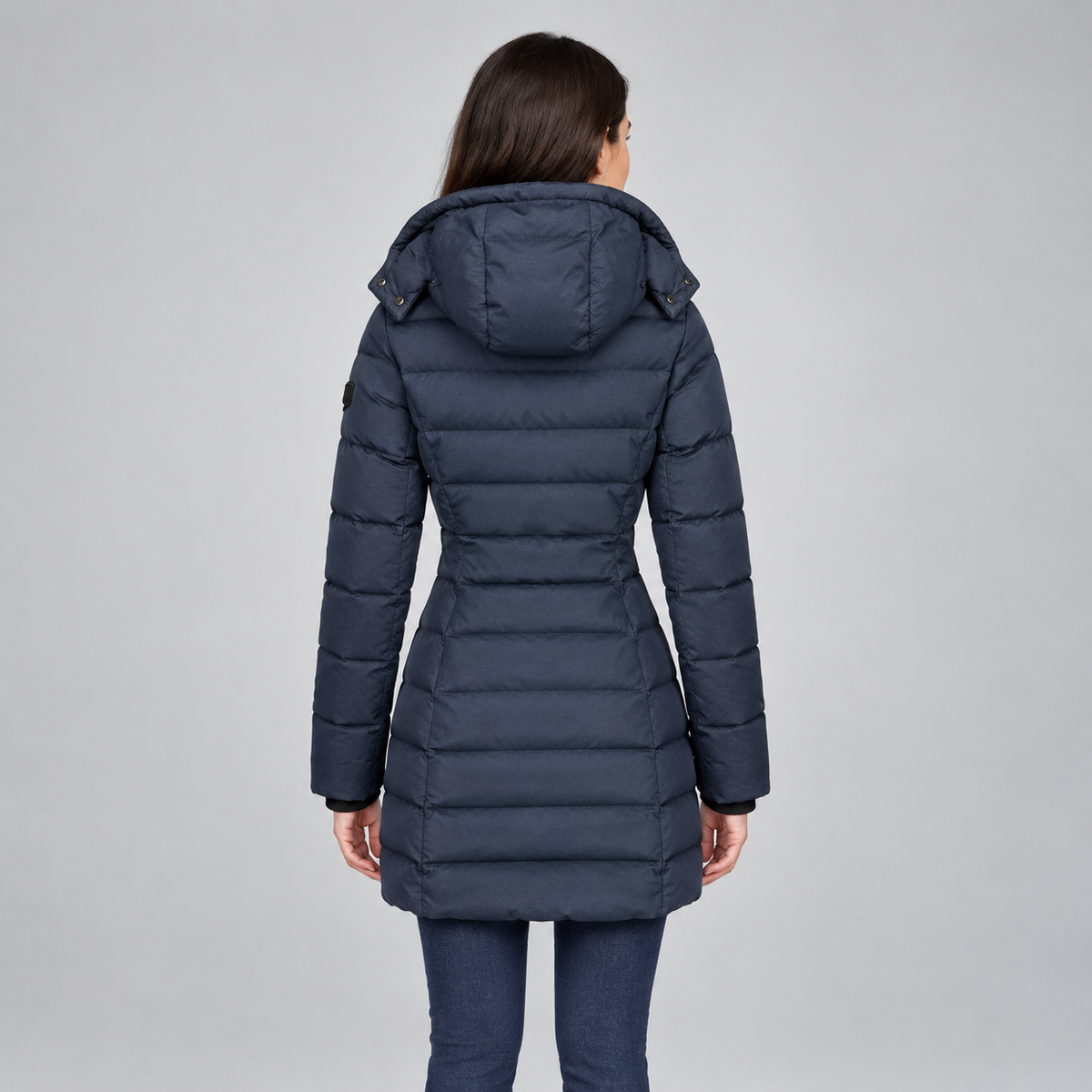 Women's Longline Hooded Quilted Jacket — product image